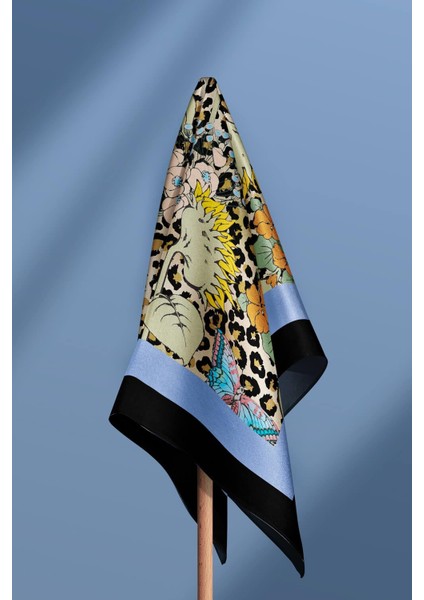 B96 Kadın Sarı Çiçek Desenli 50X50 Bandana indirimleri