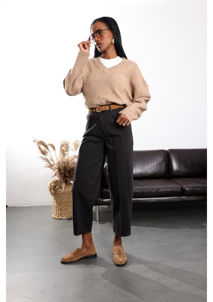 Camel V Yaka Triko Kazak 7037 fiyatları