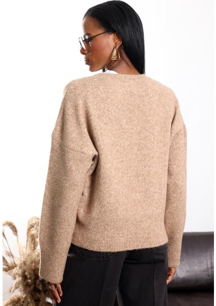 Camel V Yaka Triko Kazak 7037