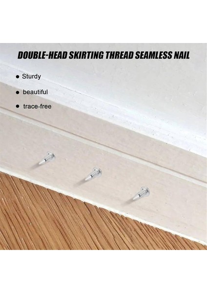 400 Adet Kusursuz Çivi Çift Başlı Vida, Süpürgelik Çizgisi Tahtası Iz Bırakmayan Özel Gizli Dişli Çiviler ve Manşon Aleti (Yurt Dışından) modelleri