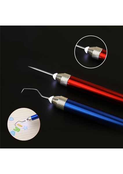 Vinil Için 2 Adet LED Ayıklama Aleti, 2 Farklı Kancalı Vinil Ayıklama Aleti Işıklı Ayıklama Aleti El Sanatları Vinil Aleti (Yurt Dışından) modelleri