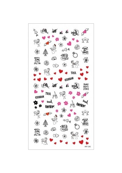 Artikel Evlilik Sembolleri Tırnak Dövmesi, Tırnak Tattoo, Nail Art, Tırnak Sticker