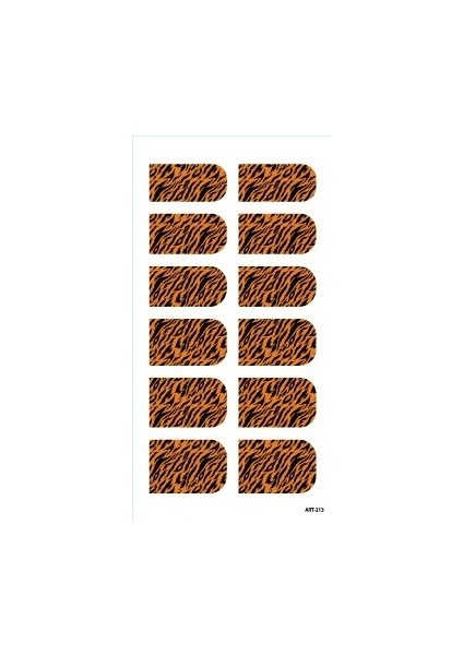 Renkli Zebra Tırnak Dövmesi fiyatları