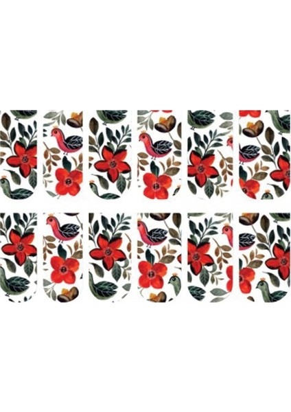 Çiçek ve Kuş Tırnak Dövmesi