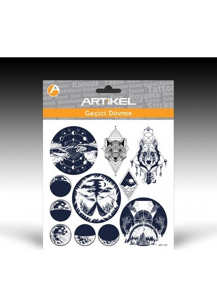 Artikel ART-122 Geçici Dövme 15,5 x 15,5 cm Geçici Tattoo