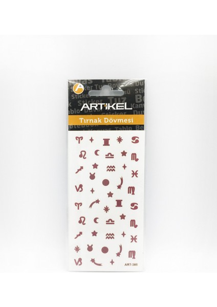 Artikel Fuşya Burçlar Metalik Tırnak Sticker, Nail Sticker, Nail Art fırsatları