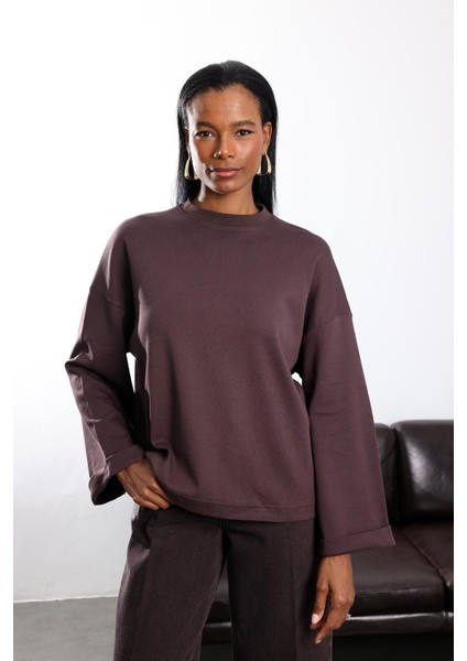 Acı Kahve Duble Kol Basic Tişört 2625 indirimleri