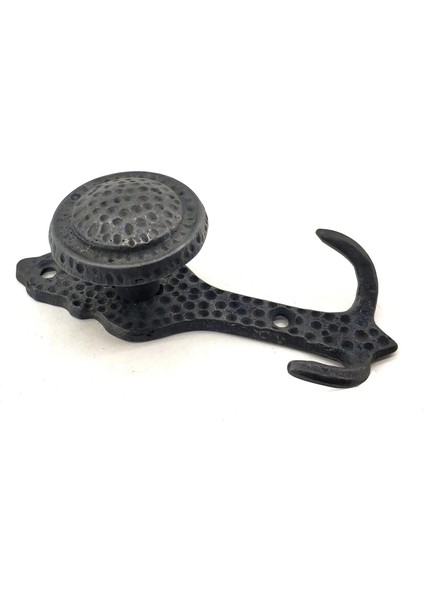 Antika Tarz Dekoratif Pirinç Portmanto Askı - 115X51 Mm, Oksit ( Lisinya )