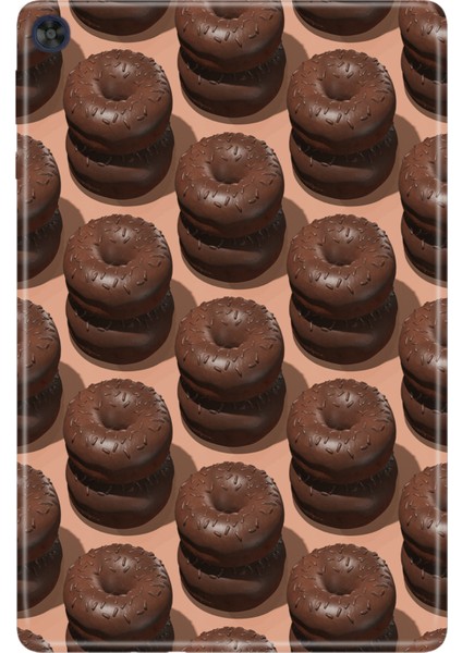 Huawei Matepad T10S-4 10.1" Kılıf Tablet Için Desenli Silikon Kapak - 3D Donut