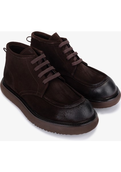 Erkek Hakiki Deri Kahverengi Casual Bot 1171 261-05 Erk Bot SK25-26 Khv Suet Esktm fiyatları