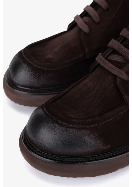 Erkek Hakiki Deri Kahverengi Casual Bot 1171 261-05 Erk Bot SK25-26 Khv Suet Esktm modelleri