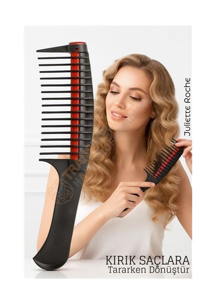 Profesyonel Kırık Saç Temizleyici Tarak - Saç Bakım Krem Protein Dağıtıcı Tarak Bukle Tara�