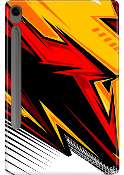 Samsung Galaxy Tab S9 SM-X710 11" Kılıf Tablet Için Desenli Silikon Kapak - Speed