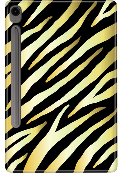 Samsung Galaxy Tab S9 Fe SM-X510 10.9" Kılıf Tablet Için Desenli Silikon Kapak - Gold Kaplan