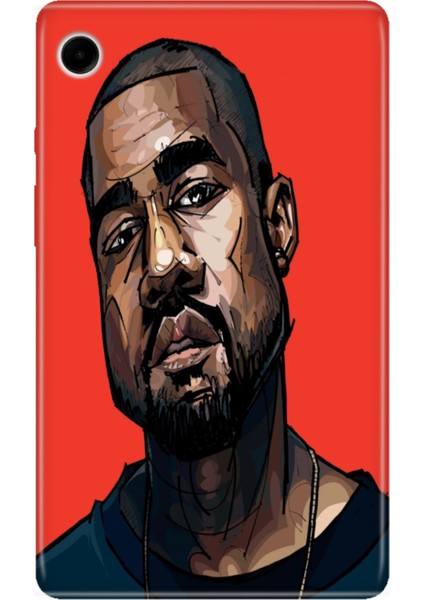 Samsung Galaxy Tab A9 SM-X110 8.7" Kılıf Tablet Için Desenli Silikon Kapak - Kanye