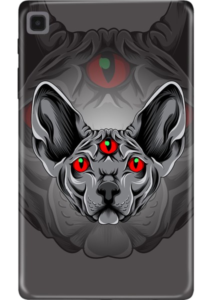 Samsung Galaxy Tab S6 Lite SM-P610 10.4" Kılıf Tablet Için Desenli Silikon Kapak - Sphynx