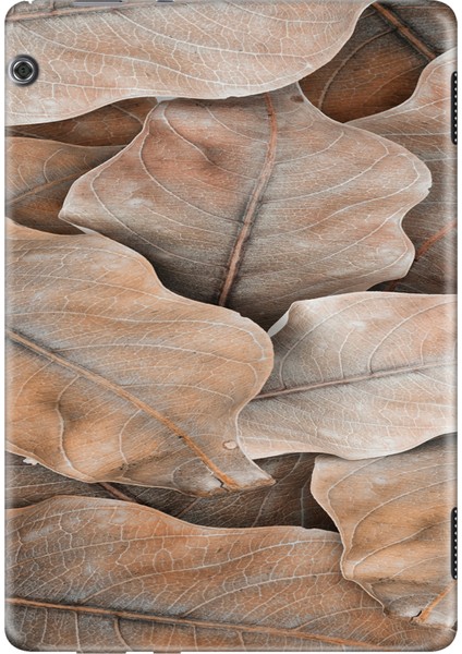 Huawei Mediapad T5 10.1" Kılıf Tablet Için Desenli Silikon Kapak - Bahar Yaprakları