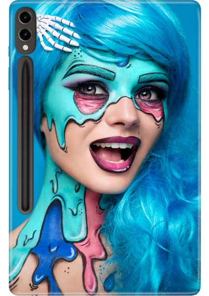 Samsung Galaxy Tab S9+ Plus 12.4" Kılıf Tablet Için Desenli Silikon Kapak - Zombi Portre