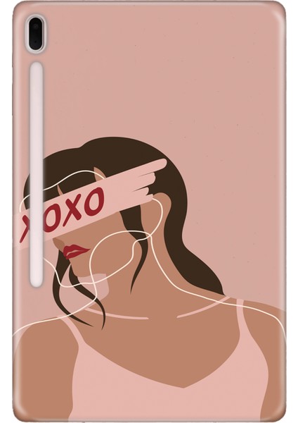 Samsung Galaxy Tab S7-Fe Lte SM-T737 Kılıf Tablet Için Desenli Silikon Kapak - Xoxo