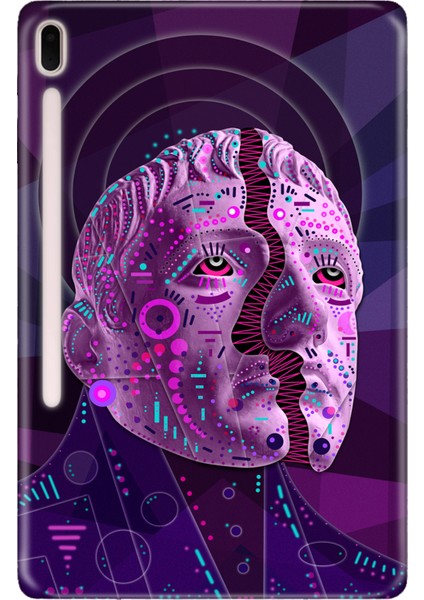 Samsung Galaxy Tab S7 SM-T870 11" Kılıf Tablet Için Desenli Silikon Kapak - Tanrıçamandala