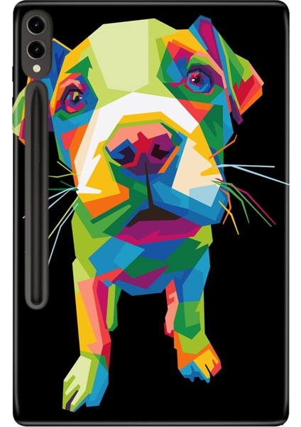 Galaxy Tab S9 Fe Plus+ SM-X610 12.4" Kılıf Tablet Için Desenli Silikon Kapak - Yavru Pitbull