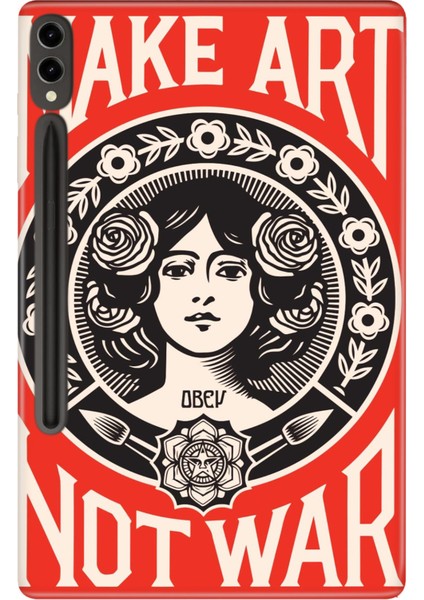 Samsung Galaxy Tab S9+ Plus SM-X810 12.4" Kılıf Tablet Için Desenli Silikon Kapak - Make Art