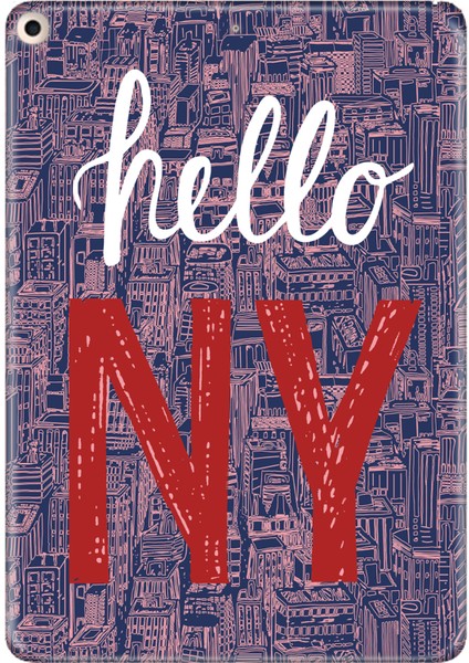 iPad Air 2 9.7" Kılıf Tablet Için Desenli Silikon Kapak - Hello Ny