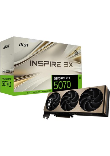 Msı Geforce Rtx 5070 Inspıre 3x Oc 12G Gddr7 192BIT Dlss 4 Ekran Kartı