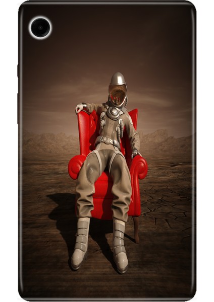 Samsung Galaxy Tab A9+ Plus SM-X210N 11" Kılıf Tablet Için Desenli Silikon Kapak - Uzayın Sahibi