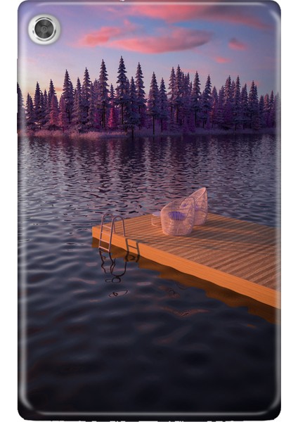 Lenovo Tab M10 TB-X306F Gen.2 Kılıf Tablet Için Desenli Silikon Kapak - Romantik Rıhtım