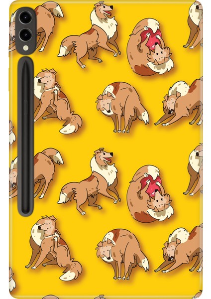 Samsung Galaxy Tab S9+ Plus 12.4" Kılıf Tablet Için Desenli Silikon Kapak - Lessie