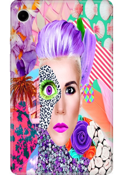 Samsung Galaxy Tab A9+ Plus SM-X210N 11" Kılıf Tablet Için Desenli Silikon Kapak - Art Eyes