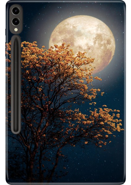 Galaxy Tab S9 Fe Plus+ SM-X610 12.4" Kılıf Tablet Için Desenli Silikon Kapak - Dolunay