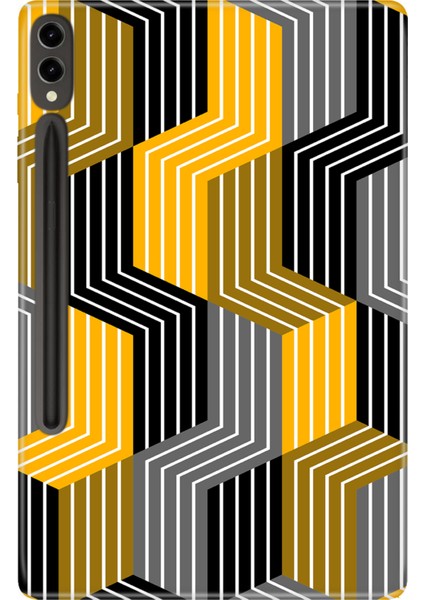 Galaxy Tab S9 Fe Plus+ SM-X610 12.4" Kılıf Tablet Için Desenli Silikon Kapak - Küp Yüzey