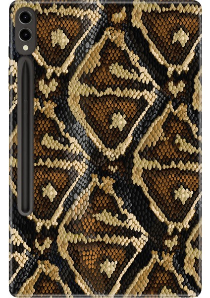 Galaxy Tab S9 Fe Plus+ SM-X610 12.4" Kılıf Tablet Için Desenli Silikon Kapak - Yılan Derisi