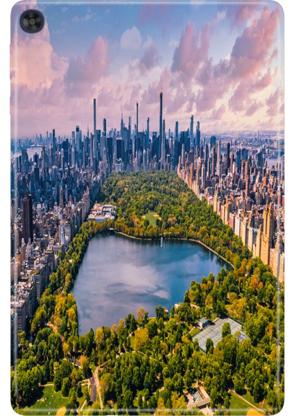 Huawei Matepad T10S-4 10.1" Kılıf Tablet Için Desenli Silikon Kapak - Central Park