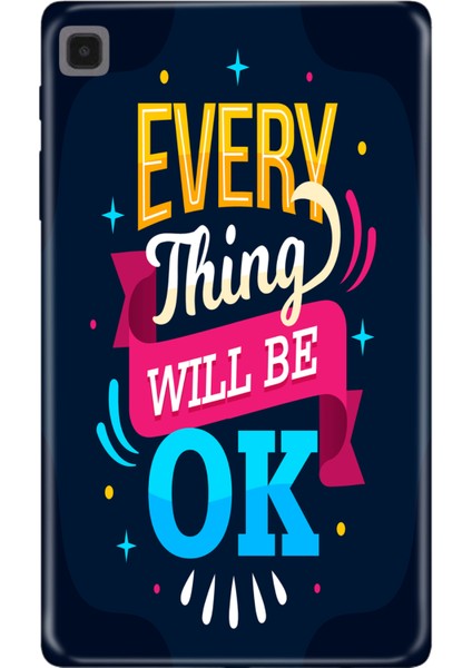 Samsung Galaxy Tab S5E SM-T720 10.5" Kılıf Tablet Için Desenli Silikon Kapak - Everything