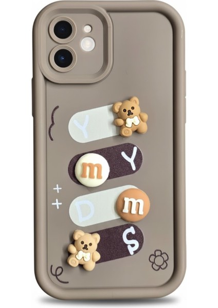 Iphone 11 Uyumlu Kılıf Kahverengi Renk Ayıcık Figürlü 3D Kamera Korumalı Darbe Emici Yumuşak Silikon Kapak fırsatları