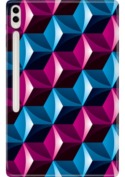 Samsung Galaxy Tab S8 Ultra SM-X900 14.6" Kılıf Tablet Için Desenli Silikon Kapak - Grafik