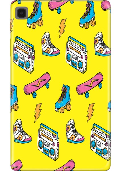 Samsung Galaxy Tab A7 Lite SM-T220 Kılıf Tablet Için Desenli Silikon Kapak - Kay Kay