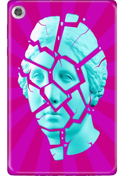 Lenovo Tab M10 TB-X306F Gen.2 Kılıf Tablet Için Desenli Silikon Kapak - Heykel Kolaj