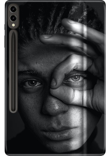 Galaxy Tab S9 Fe Plus+ SM-X610 12.4" Kılıf Tablet Için Desenli Silikon Kapak - Gizli Bakış