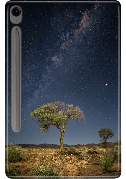 Samsung Galaxy Tab S9 SM-X710 11" Kılıf Tablet Için Desenli Silikon Kapak - Yıldızlarınaltında