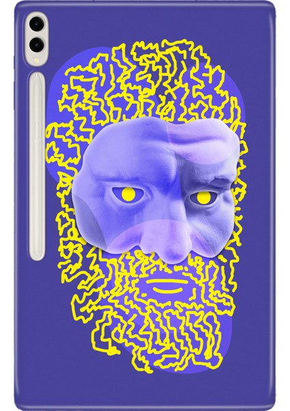 Samsung Galaxy Tab S8 Ultra SM-X900 14.6" Kılıf Tablet Için Desenli Silikon Kapak - Human