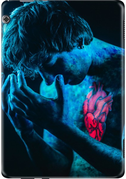 Huawei Mediapad T5 10.1" Kılıf Tablet Için Desenli Silikon Kapak - Aşk Acısı