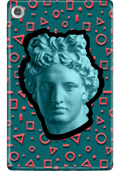 Lenovo Tab M10 TB-X306F Gen.2 Kılıf Tablet Için Desenli Silikon Kapak - Vinatge Heykel