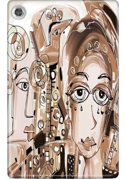 Lenovo M10+ Plus TB-X606F Kılıf Tablet Için Desenli Silikon Kapak - Karmasuratlar