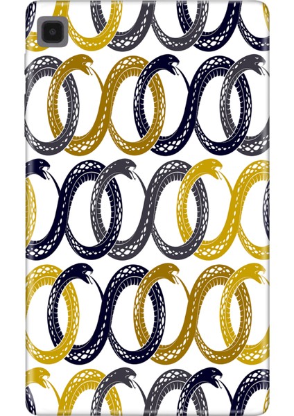 Samsung Galaxy Tab A7 SM-T500 10.4" Kılıf Tablet Için Desenli Silikon Kapak - Snake