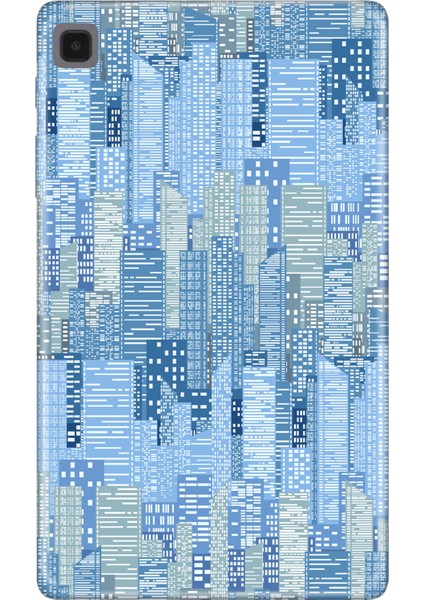 Samsung Galaxy Tab A7 SM-T500 10.4" Kılıf Tablet Için Desenli Silikon Kapak - Towers