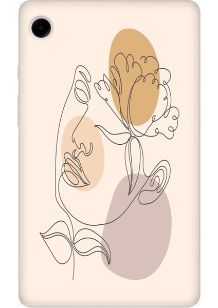 Samsung Galaxy Tab A9 SM-X110 8.7" Kılıf Tablet Için Desenli Silikon Kapak - Kadınlar Çiçektir